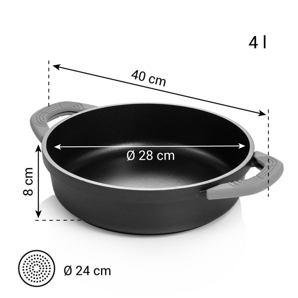 Pánev hluboká SmartCLICK ø 28 cm, 2 úchyty (obrázek 5)