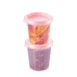 PAPU PAPI ételtároló doboz, 200 ml, 2 db, rózsaszín