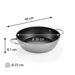 Patelnia głęboka GrandCHEF+ ø 30 cm, 2 uchwyty