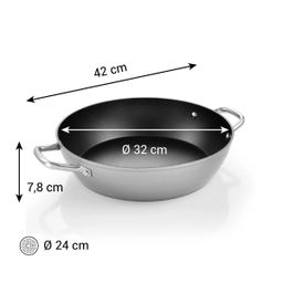 Patelnia głęboka GrandCHEF+ ø 32 cm, 2 uchwyty