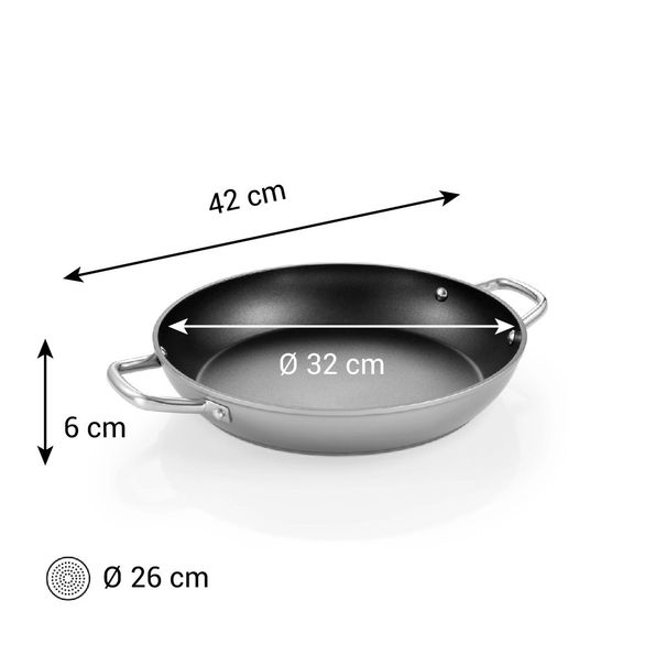 Patelnia GrandCHEF+ ø 32 cm, 2 uchwyty (zdjęcie 3)