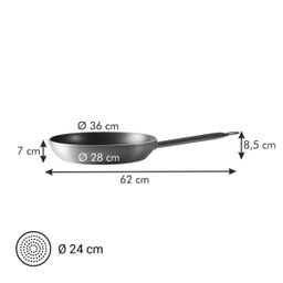 Patelnia GrandCHEF ø 36 cm, długa rękojeść