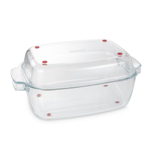Pekáč s poklopem GrandCHEF 40 x 26 cm, skleněný