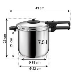 Pentola a pressione GrandCHEF 7.5 l