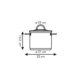 Pentola VISION con coperchio ø 22 cm, 5.5 l