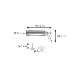 Pistola sparabiscotti/decoratore per torte DELÍCIA, metallo