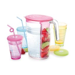Pitcher myDRINK 2.5 l, 4 cups with lids, orange