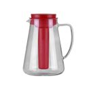 Pitcher TEO 2.5 l, with infusion and refrigeration features, red