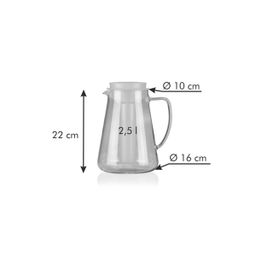 Pitcher TEO 2.5 l, with infusion and refrigeration features, red