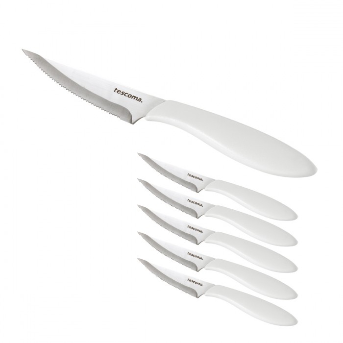 Pizzamesser PRESTO 10 cm, 6 St., weiß