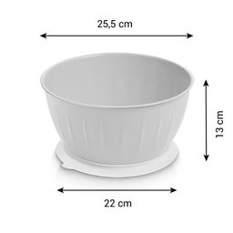 Plastic bowl with suction knob DELÍCIA ø 26 cm