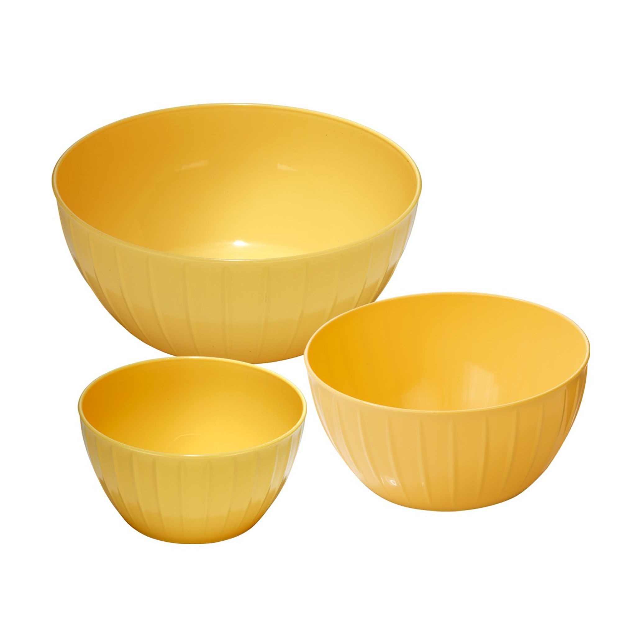 Plastic bowls DELÍCIA, set of 3, yellow