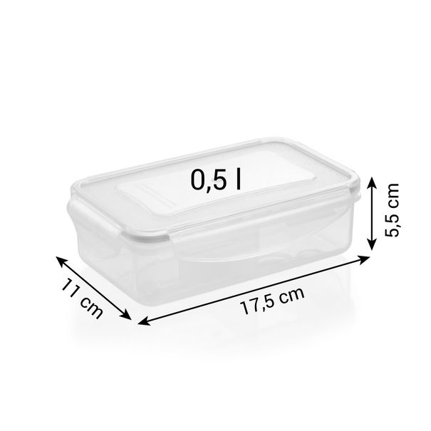 Pojemnik dzielony FRESHBOX 0,5 l, prostokątny (zdjęcie 3)