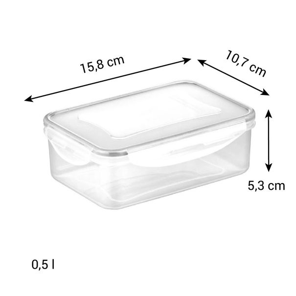 Pojemnik FRESHBOX 0.5 l, prostokątny (zdjęcie 3)