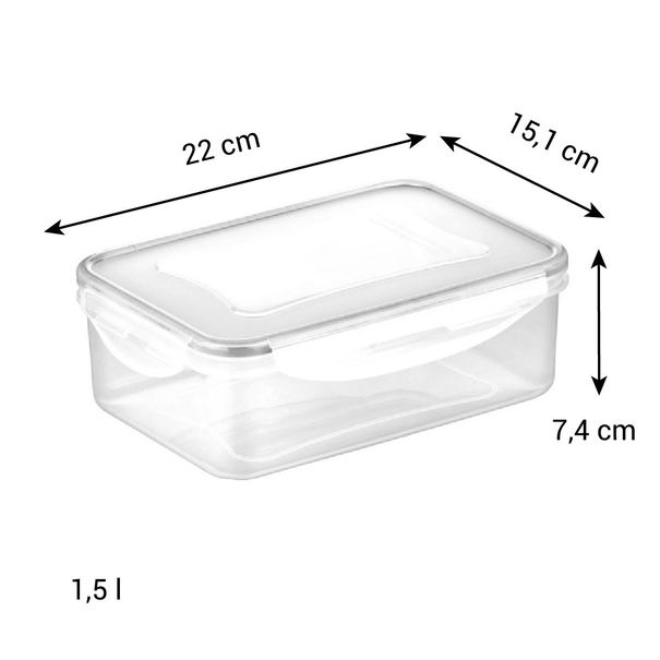 Pojemnik FRESHBOX 1.5 l, prostokątny (zdjęcie 3)