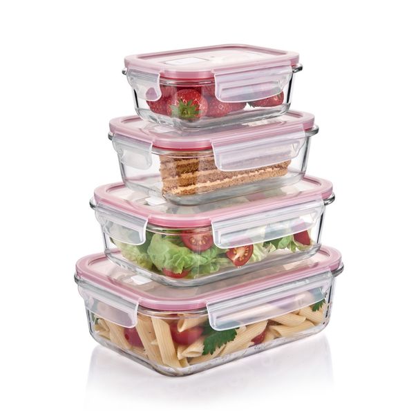 Pojemnik FRESHBOX Glass 0.4 l, prostokątny (zdjęcie 4)