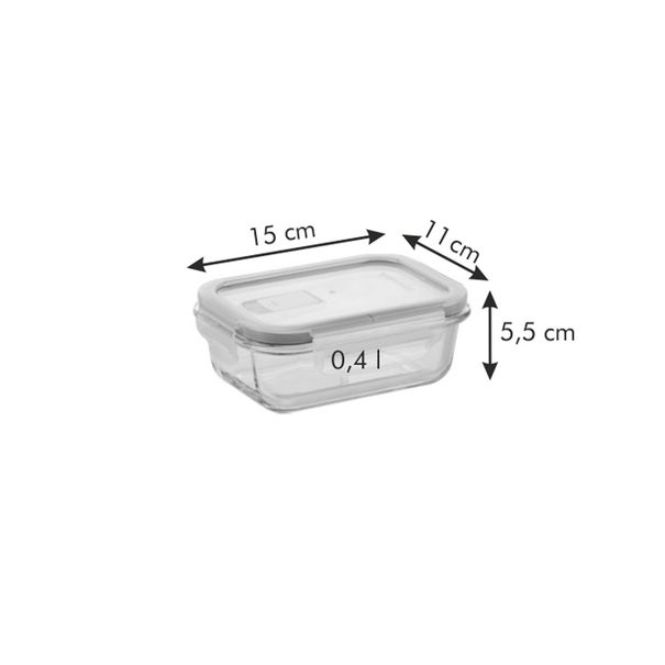 Pojemnik FRESHBOX Glass 0.4 l, prostokątny (zdjęcie 5)