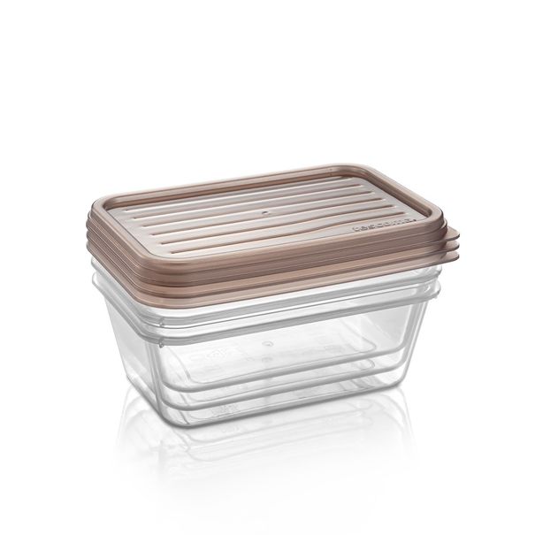Pojemniki z wieczkiem 4FOOD 1,0 l, 3 szt.