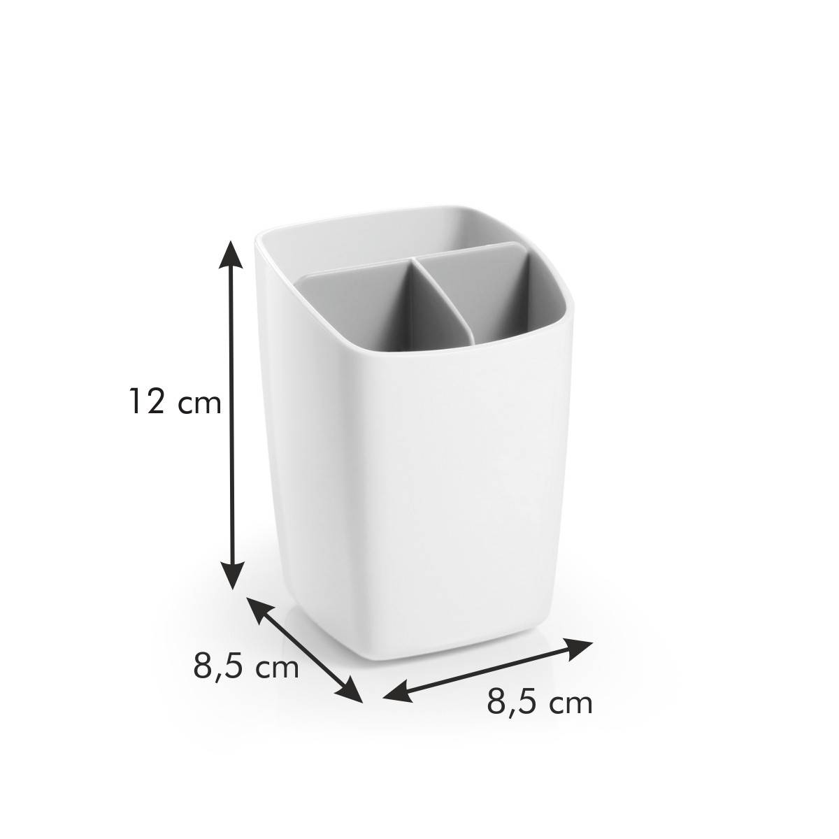 Portaspazzolino Wenko Villata - Grigio, In Poliresina, 7.5x11x7.5 Cm - Foto 9