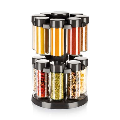 Immagine di Portaspezie con supporto girevole SEASON, 16 pz, antracite