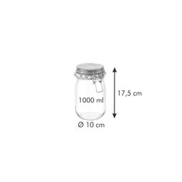 Image of Preserving jar with flip-top closure DELLA CASA 1000 ml