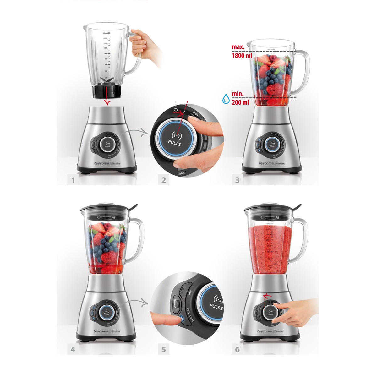 PRESIDENT Asztali Mixer 1,8 L