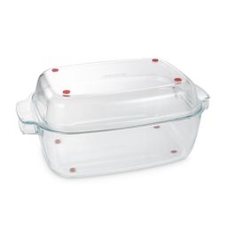 Roaster with lid GrandCHEF 40 x 26 cm, glass