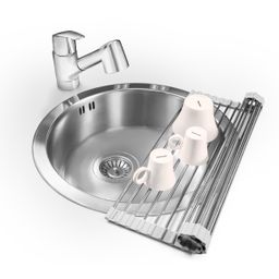 Roll up dish drying rack for sink PURO