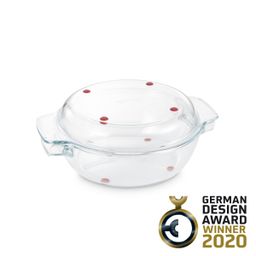 Round roaster with lid GrandCHEF 32 cm, glass