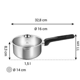 Saucepan BRAVA with double-sided spout ø 16 cm, 1.5 l