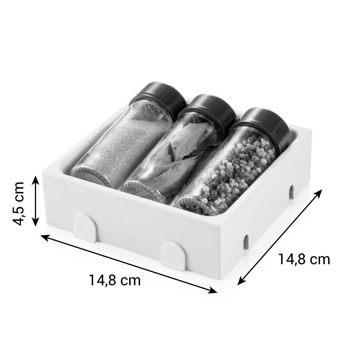 Schubladeneinsatz für Gewürzdosen FlexiSPACE 148 x 148 mm