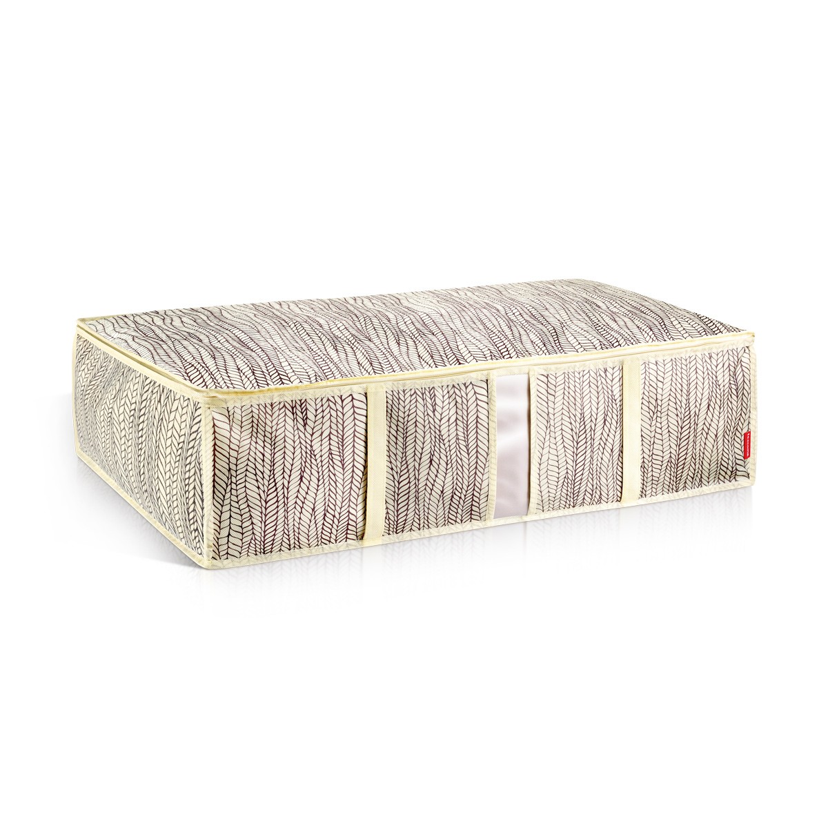 Schutzhülle für Bettdecken FANCY HOME 80 x 52 x 20 cm, cremefarbig