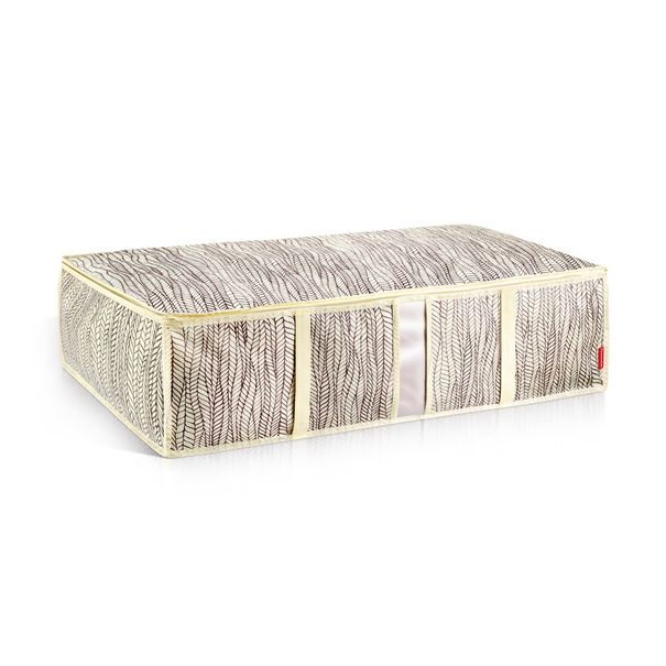 Schutzhülle für Bettdecken FANCY HOME 80 x 52 x 20 cm, cremefarbig