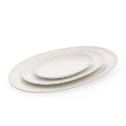 Serving plate FANCY HOME Stones 17 cm, white