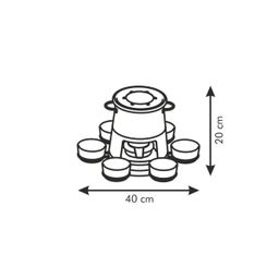 Set fonduta SIESTA, per 6 persone
