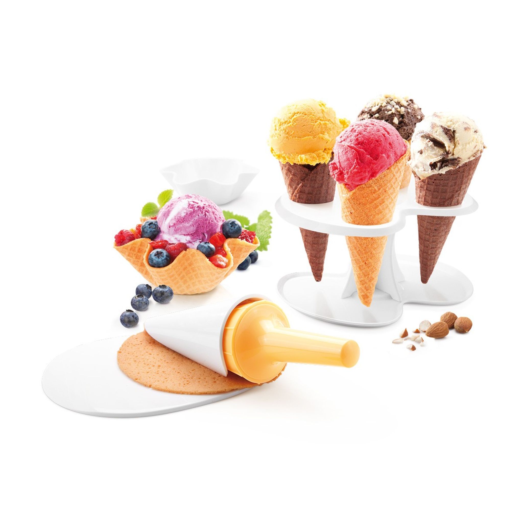 Image of Set for ice cream cones and cups DELLA CASA