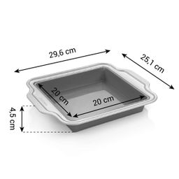 Silicone pan with metal rim DELÍCIA 20 x 20 cm
