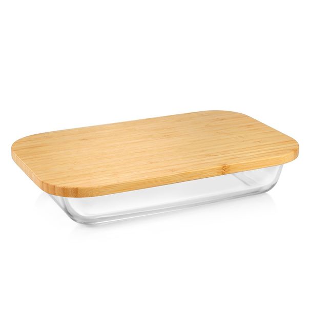 E-shop Sklenená zapekacia misa s poklopom ONLINE 31 x 19 cm