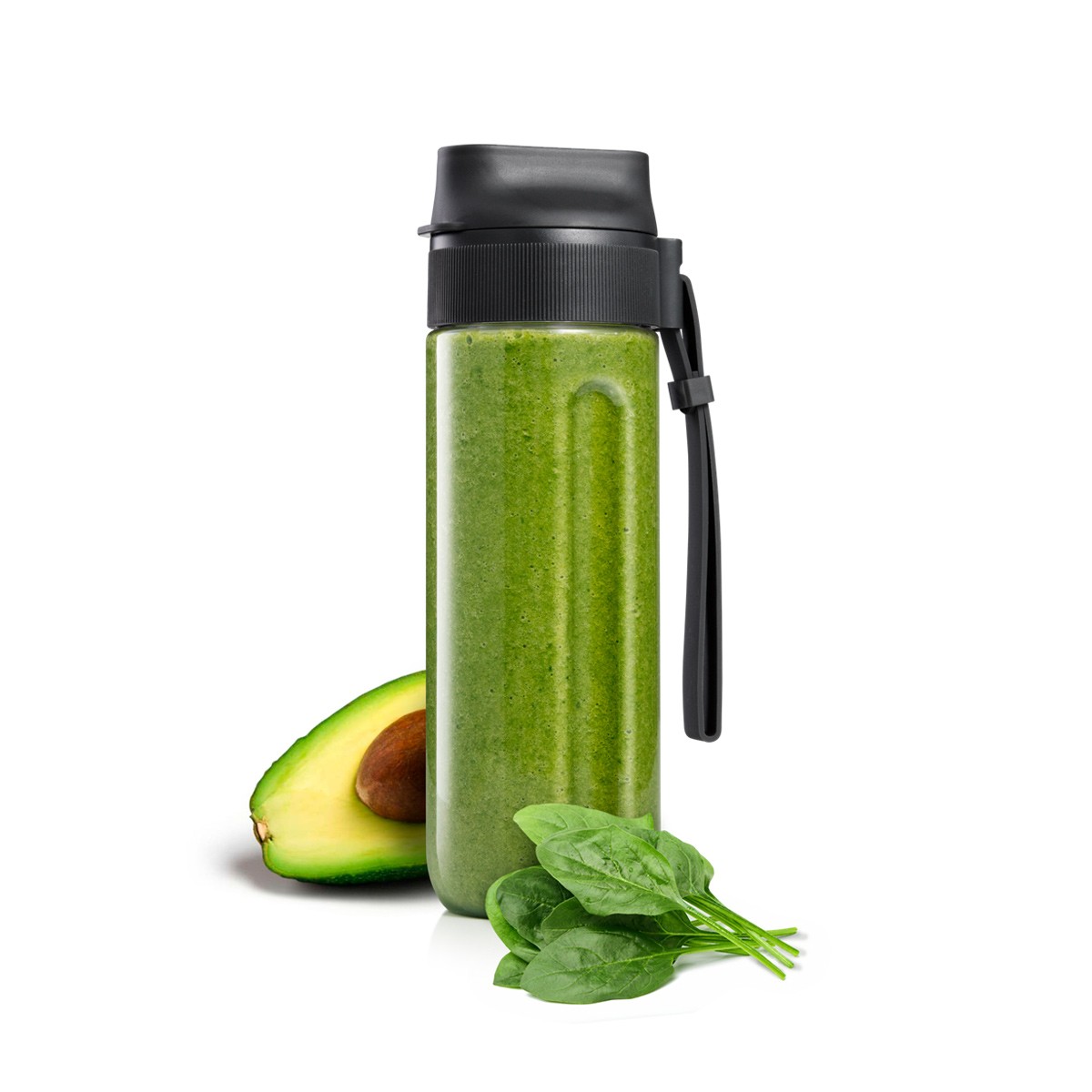 Smoothie-Flasche PRESIDENT 0,6 l, anthrazitfarben