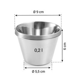 Stainless steel panna cotta cups GrandCHEF, 4 pcs