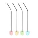 Stainless steel straws with filter myDRINK 4 pcs, with cleaning brush