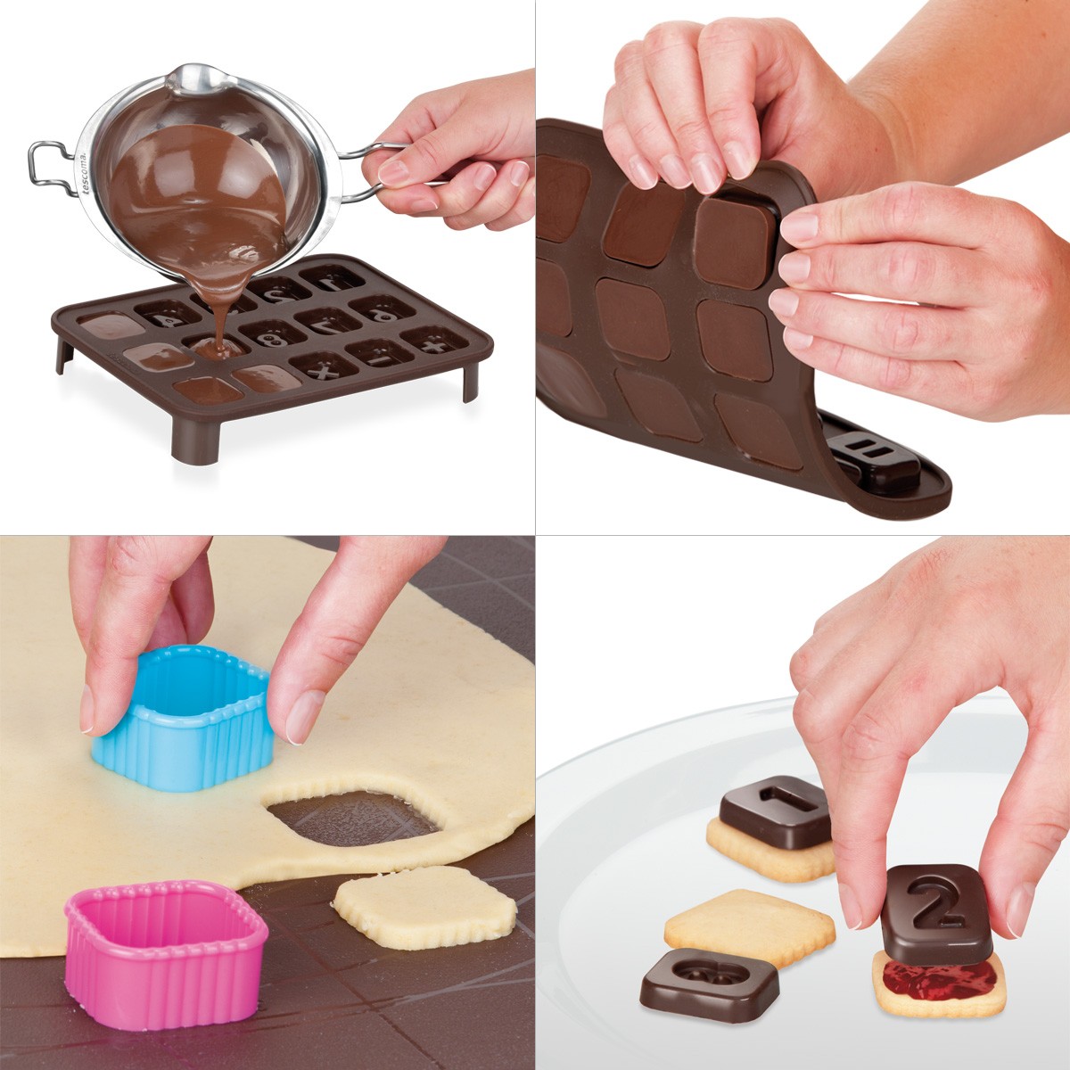 Stampi in Silicone per Cioccolatini, 4 Pezzi Stampo per Cioccolato Con