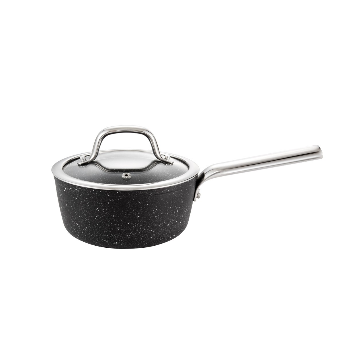 Stielkasserolle PRESIDENT Stone mit Deckel ø 16 cm, 1.3 l