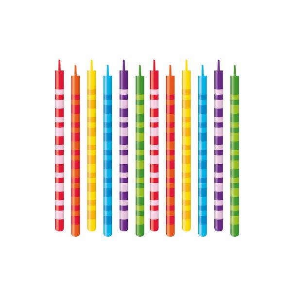 Świeczki na tort  DELÍCIA KIDS 10 cm, 12 szt.
