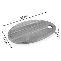 Tábua oval de servir e cortar FEELWOOD 32 x 21 cm