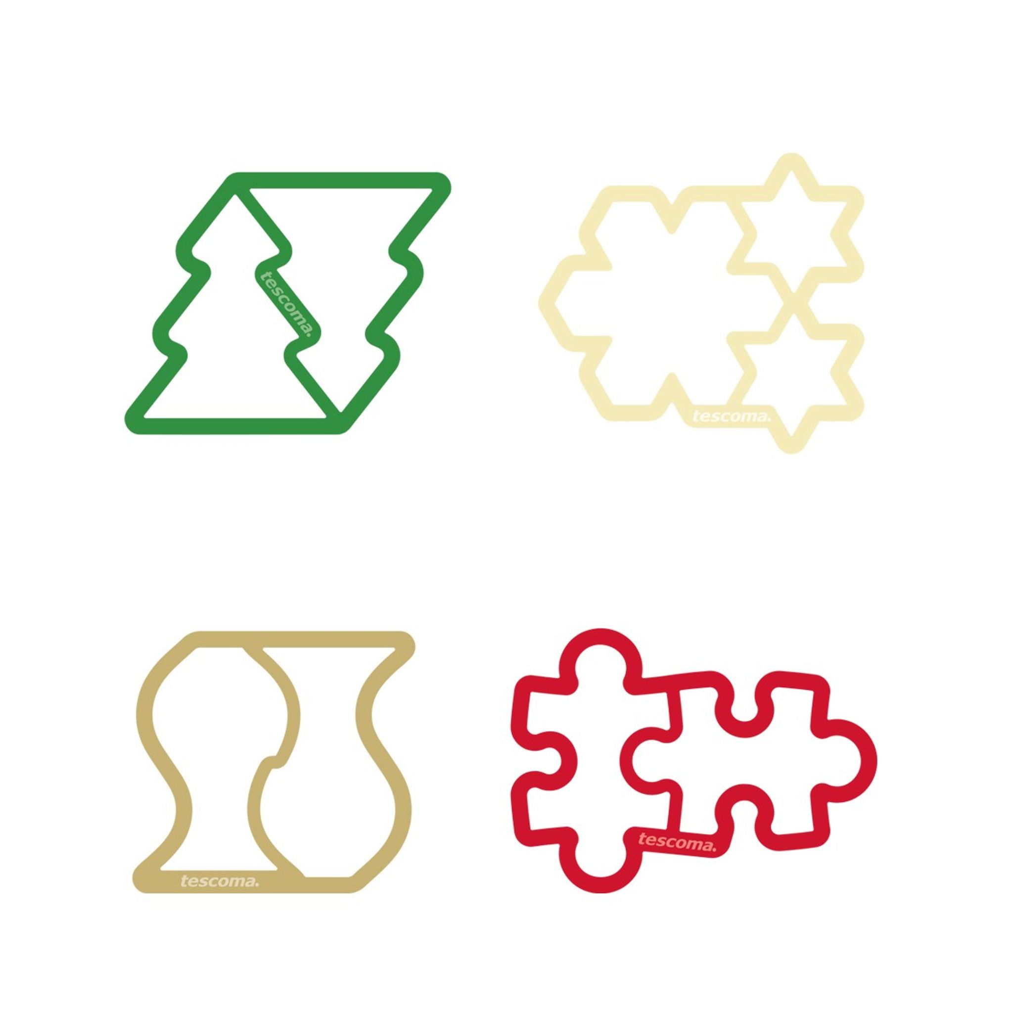 Tagliabiscotti DELÍCIA, set 4 pz