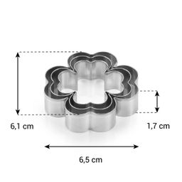 Immagine di Tagliabiscotti quadrifoglio DELÍCIA, 3 pz