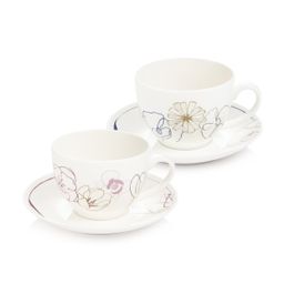 Taza con plato myCOFFEE, 2 pzs, Blossoms