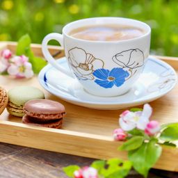 Taza con plato myCOFFEE, 2 pzs, Blossoms