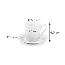 Taza de café con plato myCOFFEE, 6 pzs, Pastels